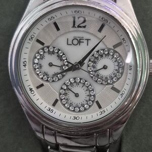 Ann Taylor Silver Women's Watch with Crystal Accents